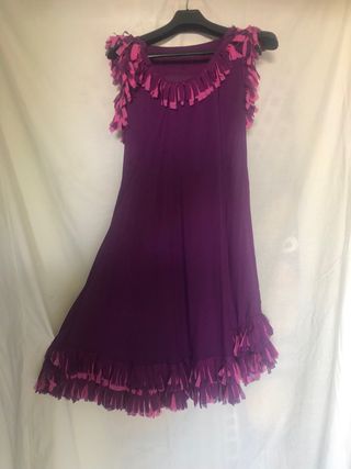 Vestido fiesta rosa y morado