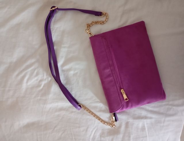 Bolso bandolera malva