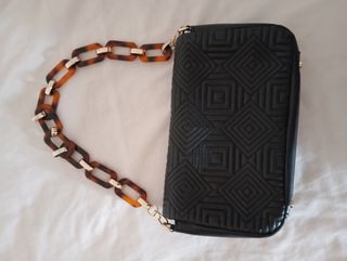 Bolso negro cadena - Bolso bandolera