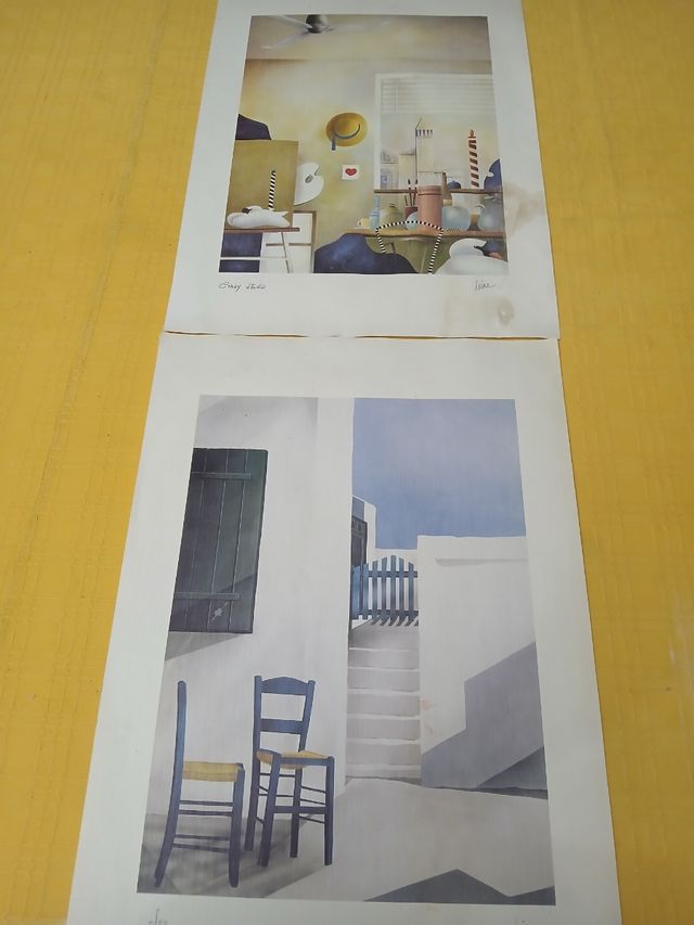 2 Stampe Leine firmate - Vintage