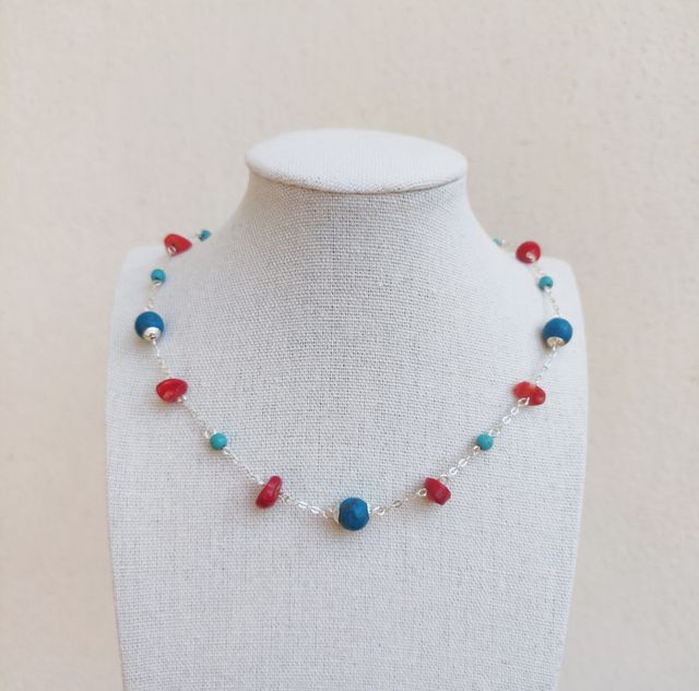 Collana Turchese Corallo Rosso