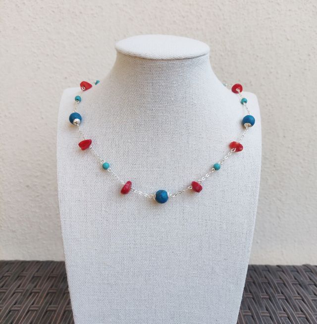 Collana Turchese Corallo Rosso