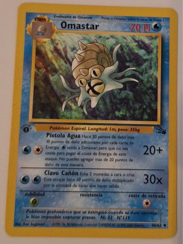 Carta Omastar - Pokémon 40/62