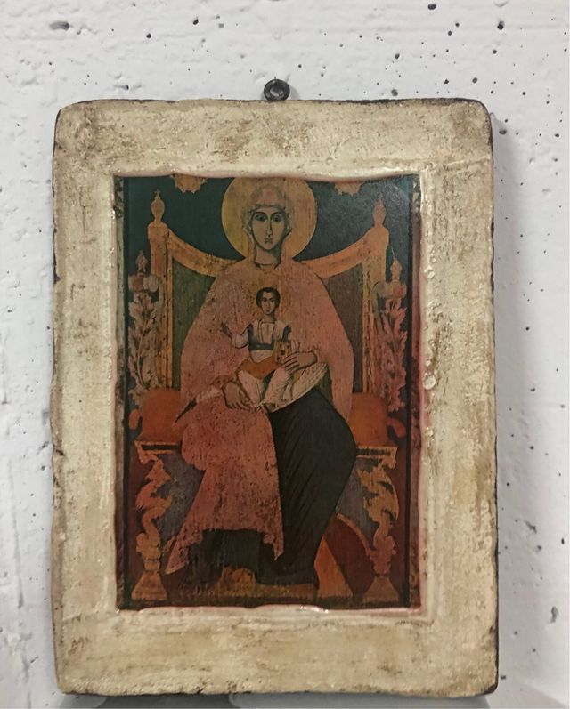 Icono  servio Virgen con Niño. Antiguedad. 