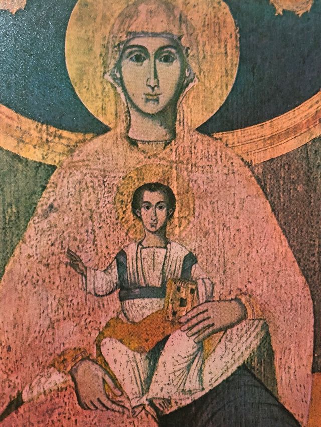 Icono  servio Virgen con Niño. Antiguedad. 