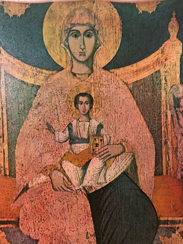 Icono  servio Virgen con Niño. Antiguedad. 