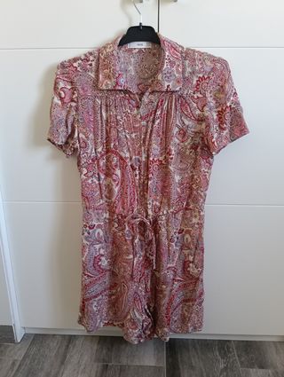 Mono Mango paisley rojo-beige