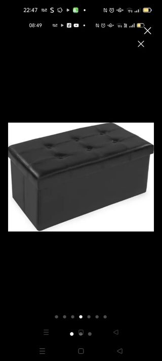 Pouf contenitore nero similpelle