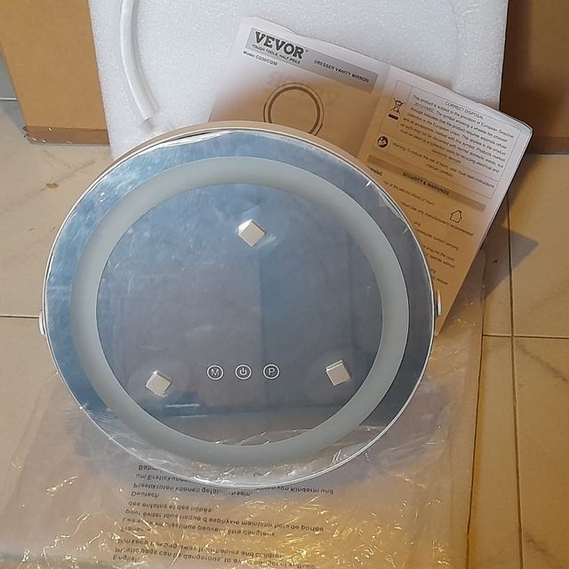 Specchio trucco illuminato led da tavolo vevor