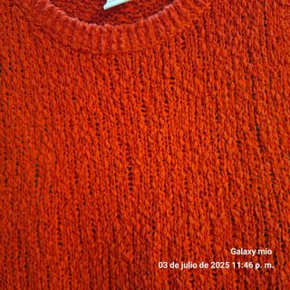 Blusa roja tejido crochet