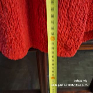 Blusa roja tejido crochet