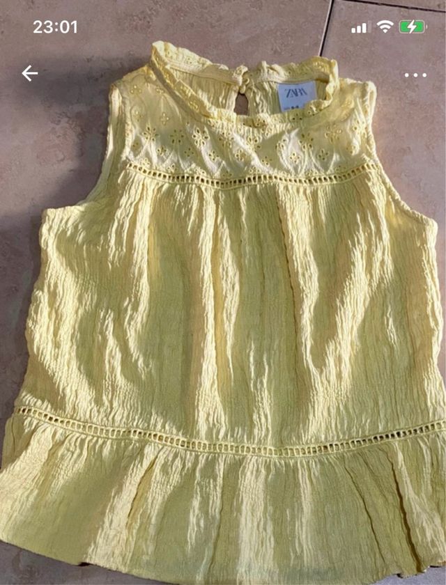 Blusa Zara niña amarilla