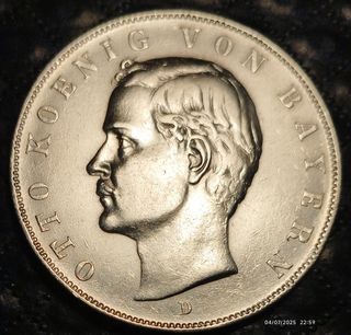  3 marcos,  plata Imperio Alemán 1911 "D" II Reich