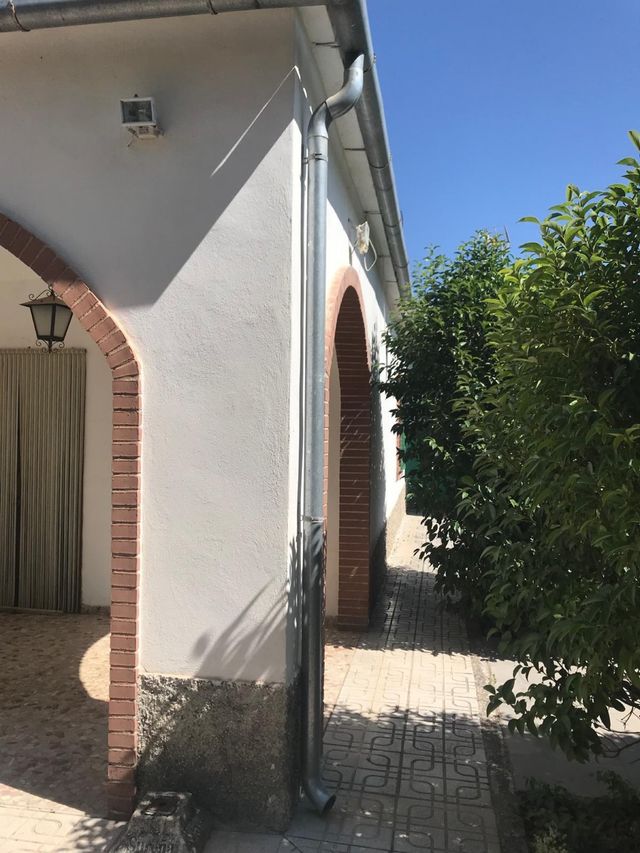 Canalón zinc - bajante