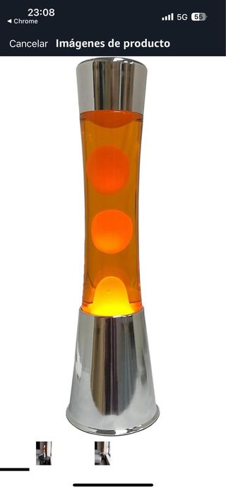 Lámpara Lava Naranja - Metal
