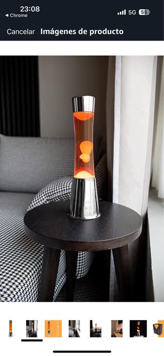 Lámpara Lava Naranja - Metal