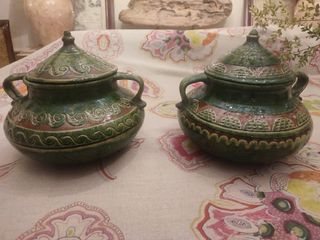 Vasijas Cerámica Antigua - Verde