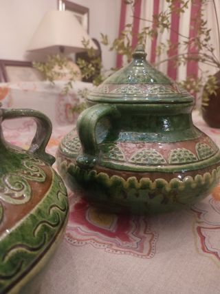 Vasijas Cerámica Antigua - Verde