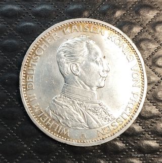 3 marcos Imperiales Alemania 1914.   II Reich.