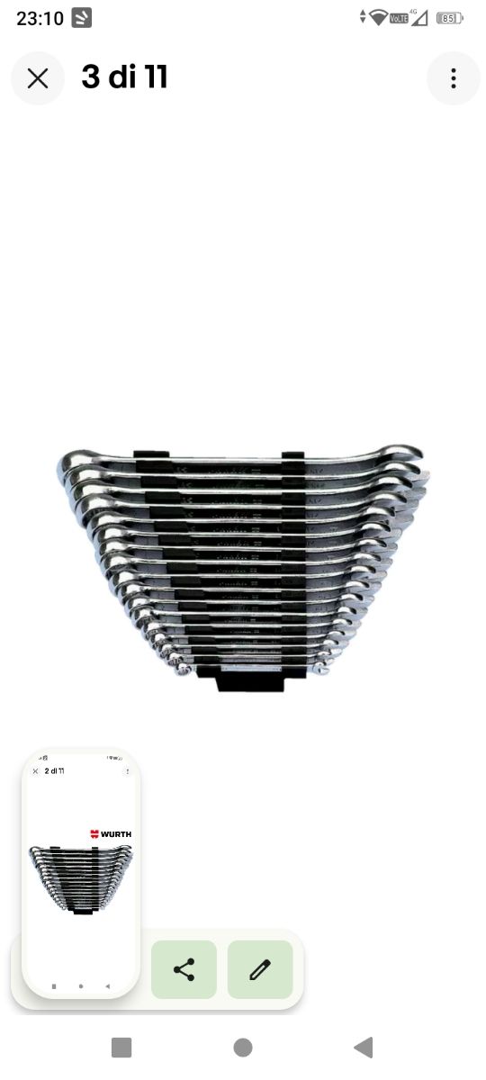 Chiavi combinate Wurth (17 pz)