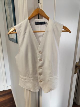 Chaleco Polo Ralph Lauren blanco talla XS