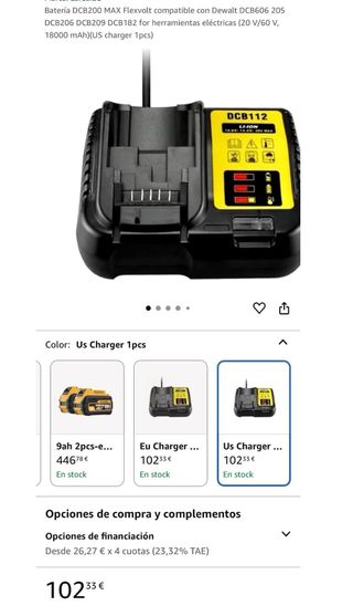 Cargador baterías DCB112 10.8V-18V