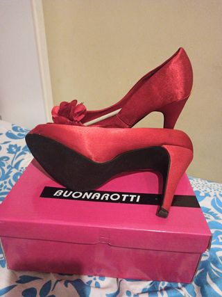 Zapatos rojos Buonarroti tacón
