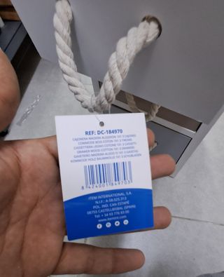 Cajonera de Madera con 3 cajones - Blanco/Gris