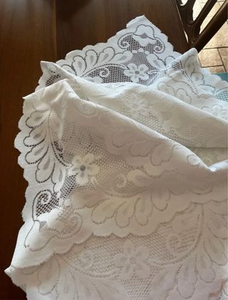 Copriletto pizzo bianco vintage