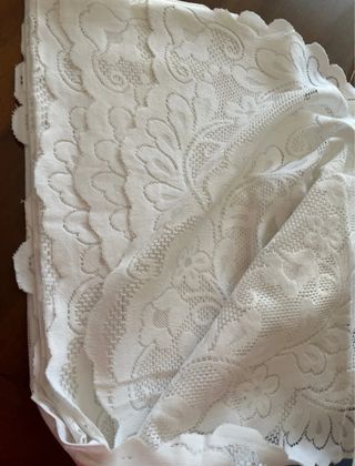 Copriletto pizzo bianco vintage