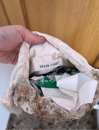 Bolso Nuevo Green Coast Fiesta Beige y Gold