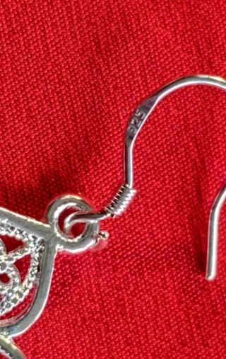 Pendientes de Plata Flor
