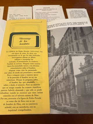 Postales y medallitas Padre Poveda