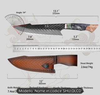Coltello Chef Damasco 67 Strati