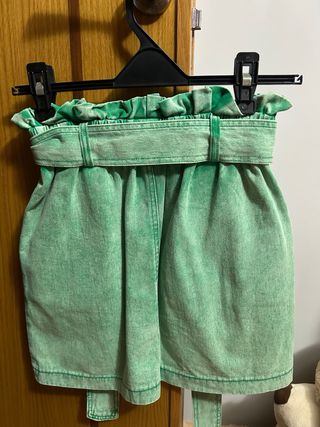 Shorts vaqueros verdes | Talla S