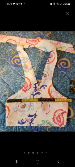 Crop top halter Zara multicolor bohemio verano