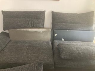 Sofá 2 plazas - Gris y Negro