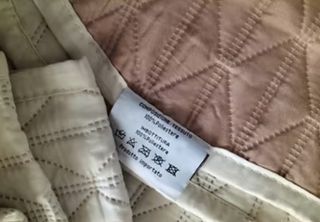 Trapuntina matrimoniale beige chiaro e scuro