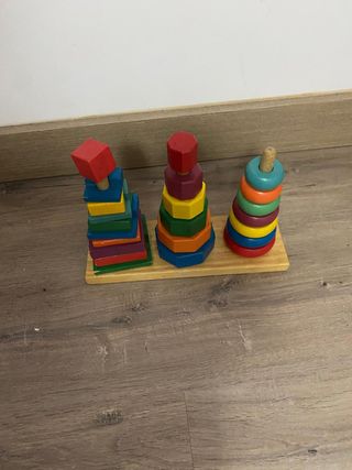 Torres apilable madera niños