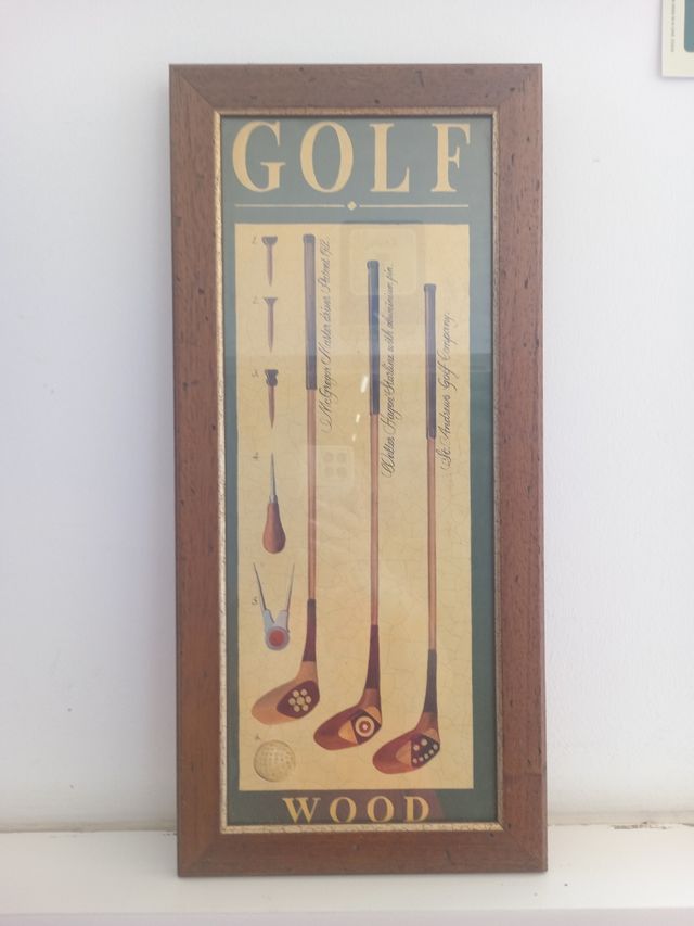Cuadro Golf - Decoración madera