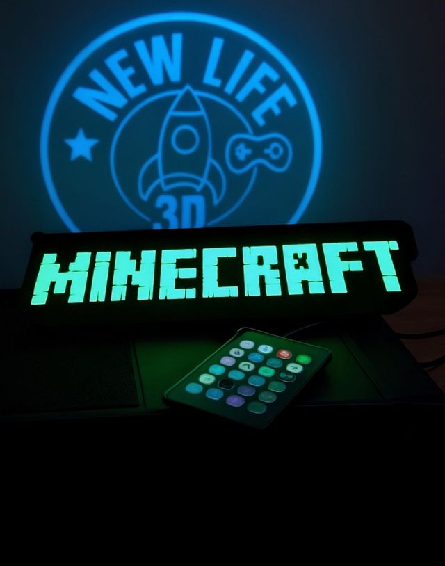 Luz LED Minecraft Impreso en 3D