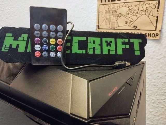 Luz LED Minecraft Impreso en 3D