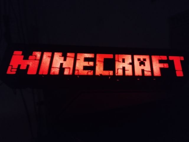 Luz LED Minecraft Impreso en 3D