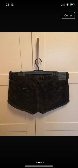Shorts vaqueros negros