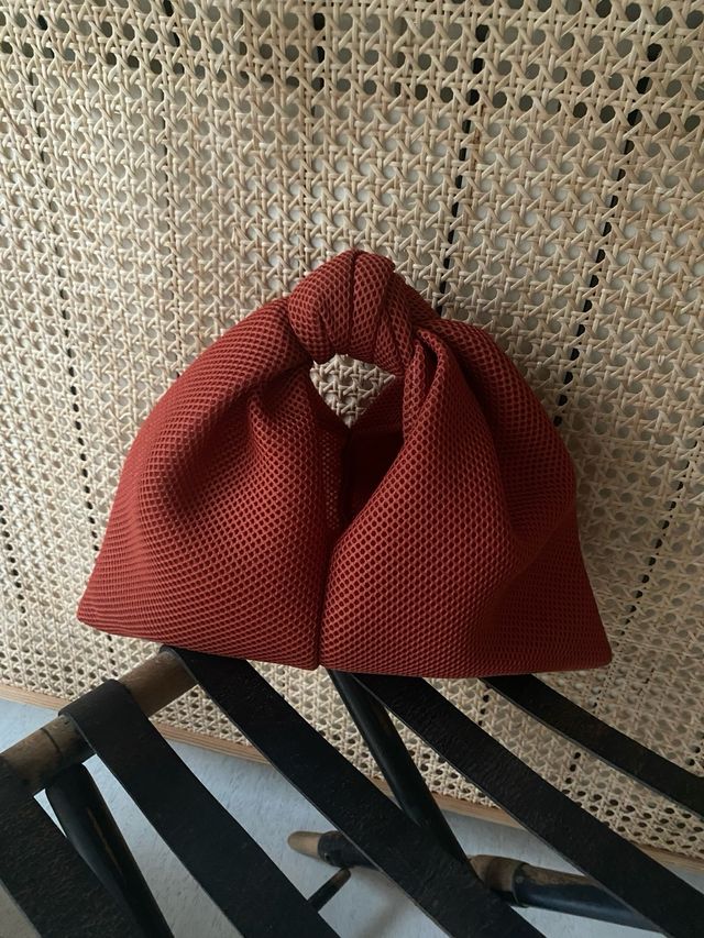 Borsa in tessuto color mattone