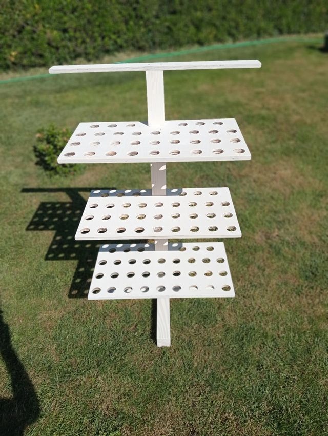 Suporte de madeira p/ cones de arroz