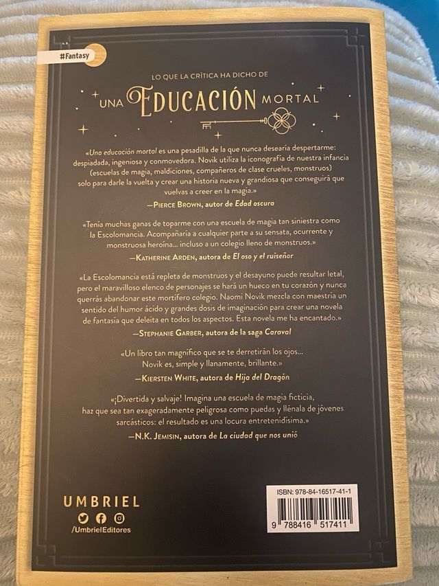 Una educación mortal: Prim lección de Escolomancia