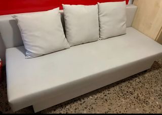 Sofá cama beige - Tela