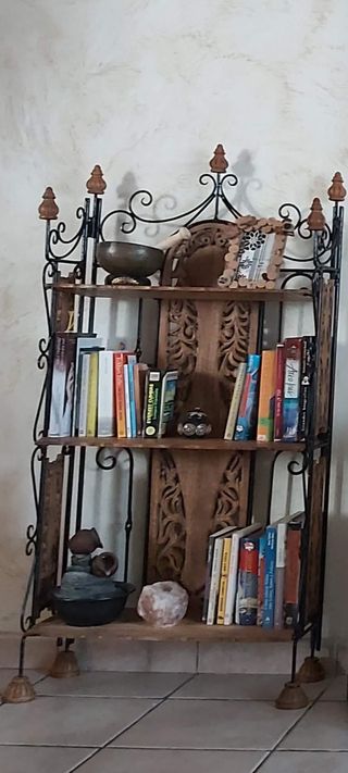 Estantería madera metal vintage