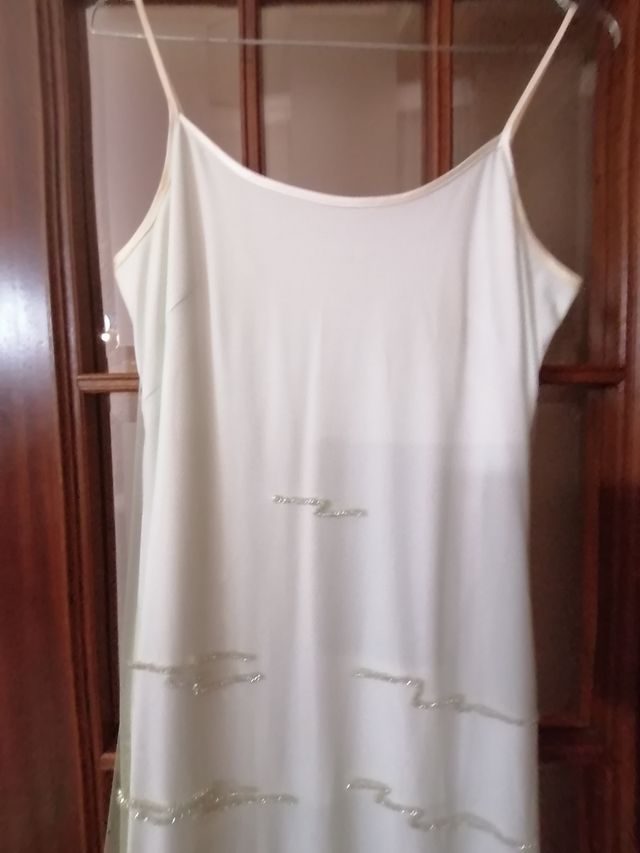 Abito cerimonia bianco/verde mela
